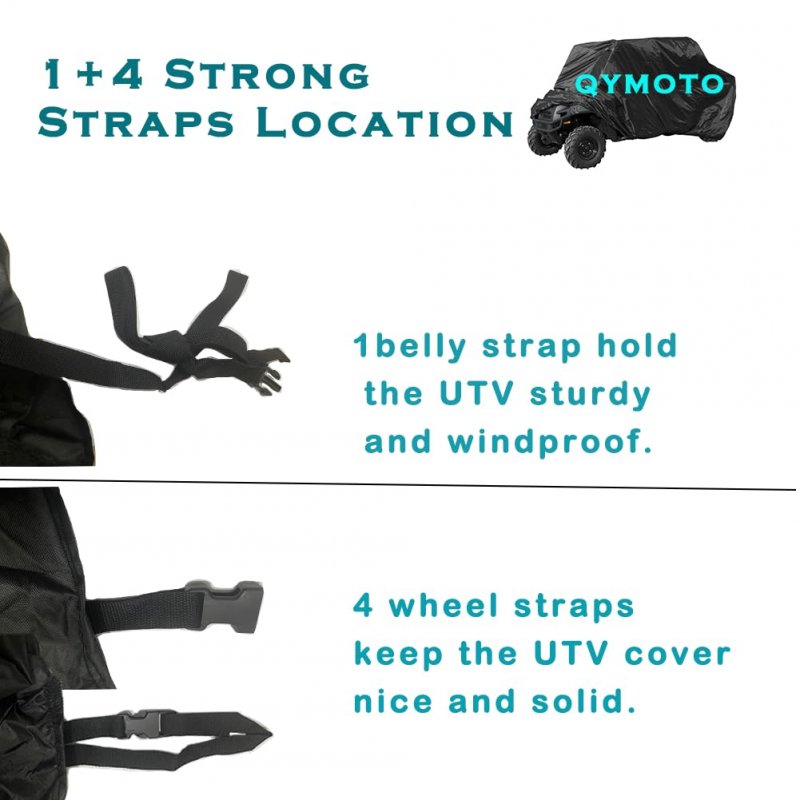 Heavy Duty 420d All Weather Utv Storage Cover For Cfmoto Uforce Zforce 500 600 800 950 1000 Waterproof Rainproof Windproof 2 3
