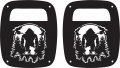 Jeeptails Bigfoot Walking Tail Light Covers For Jeep Wrangler Tj And Yj Set Of 2 