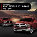 Front Bumper Fog Lights Assembly W Bulbs For Dodge Ram 1500 Pickup 2013-2018 Dodge Classic 2019 Not Rebel Models Left Right