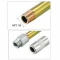 Uxcell 1pcs 1 8 Npt Grease Fitting Standard Metal Extension Tubes With Nozzle Zinc Plated