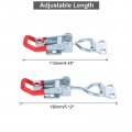 Uxcell 6pcs Toggle Latch Clamp 5 Inch Iron Adjustable 400lbs Holding Capacity Pull For Box Case Gate Cabinet