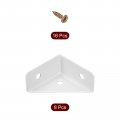 Uxcell 8pcs Angle Corner Brackets 38mm X Cold Rolled Steel Braces Joining Support With Screws For Desk Bed Edge White