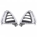 Hecasa Pair Fog Light Bezel Compatible With 2016-2018 Kia Optima Side Front Lamp Cover Trim Chrome Painted Replacement For