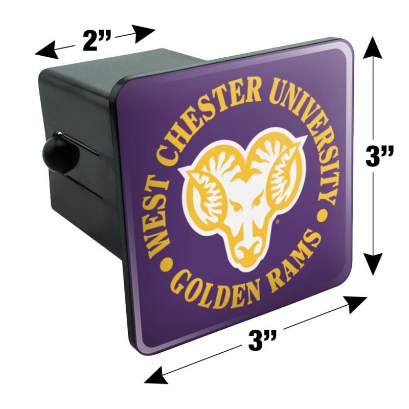 West Chester University Primary Logo Tow Trailer Hitch Cover Plug Insert 2