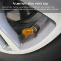 8pcs Set Tire Stem Valve Caps Aluminium Car Dustproof Wheel Air Universal For Cars Bike Trucks Gold