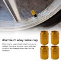 8pcs Set Tire Stem Valve Caps Aluminium Car Dustproof Wheel Air Universal For Cars Bike Trucks Gold