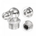 Uxcell Nickel-plated Iron 90 Degree Grease Fitting M10 X 1mm Thread Hydraulic Accessories 20pcs