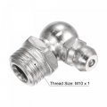 Uxcell Nickel-plated Iron 90 Degree Grease Fitting M10 X 1mm Thread Hydraulic Accessories 20pcs