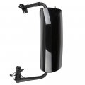 Ocpty Truck Side Hood Mirror Left Driver Tuck Car Fit For 2015-2018 Volvo Vnl Black Housing Power Heated Turn Signal