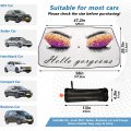 Oarencol Colorful Women Eyes Hello Gorgeous Windshield Sun Shade Car Foldable Umbrella Sunshade Blocks Uv Rays Heat Keep