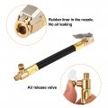 X Autohaux Copper Nylon 10cm 4 Tire Valve Connect Pipe Air Chuck Inflator Compressor Pump Extension Hose For Car Motorbike Bike