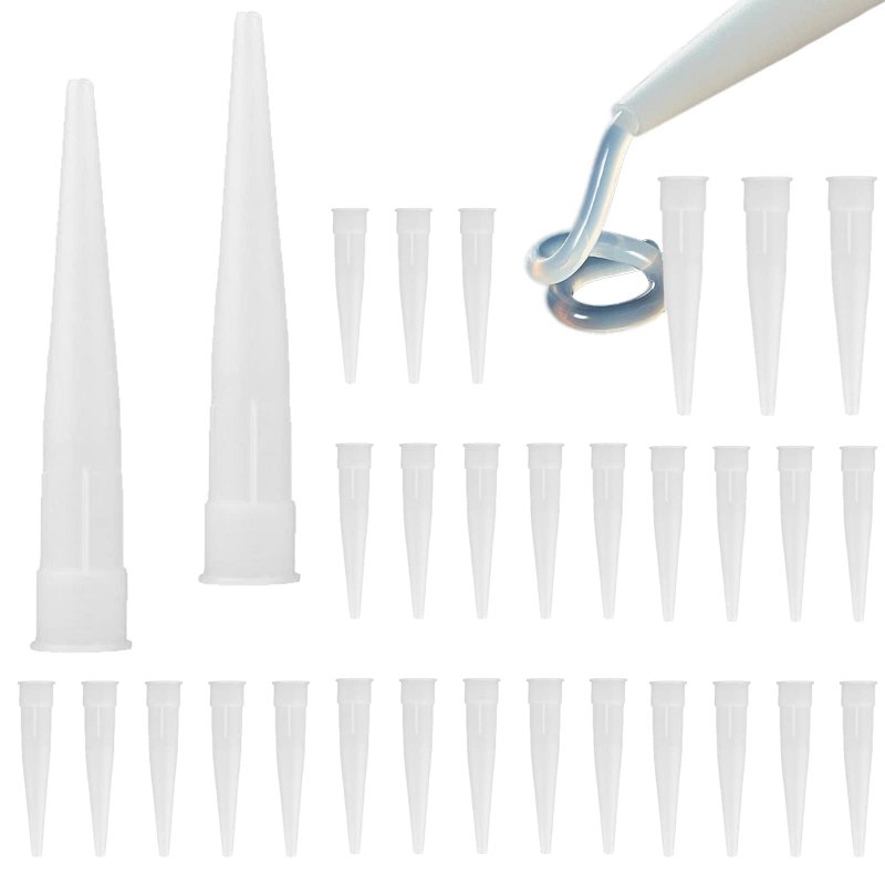 Xhbts 100 Plastic Caulking Gun Extender Nozzle Tip Tool For Sausage Caulk Nozzles Applicator Easy To Use White