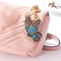 Ihreesy Butterfly Pendants Keyring Car Chain Rhinestone Decoration Hanging Accessories Ornaments Craft Buckle Key Ring Charm