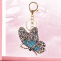 Ihreesy Butterfly Pendants Keyring Car Chain Rhinestone Decoration Hanging Accessories Ornaments Craft Buckle Key Ring Charm