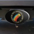 Fully Automated Luxury Gay Space Communism Funny Humor Oval Tow Trailer Hitch Cover Plug Insert