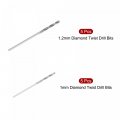 Uxcell 10 Pcs 1mm 1 2mm Diamond Twist Drill Bits High Speed Steel For Glass Sea Shells Stone Tiles