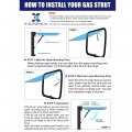 X Autohaux 13 Inch 196n 44lbs Gas Struts Shocks Lift Supports Lid Stay Black Car Rv Cabinet Camper Window Support