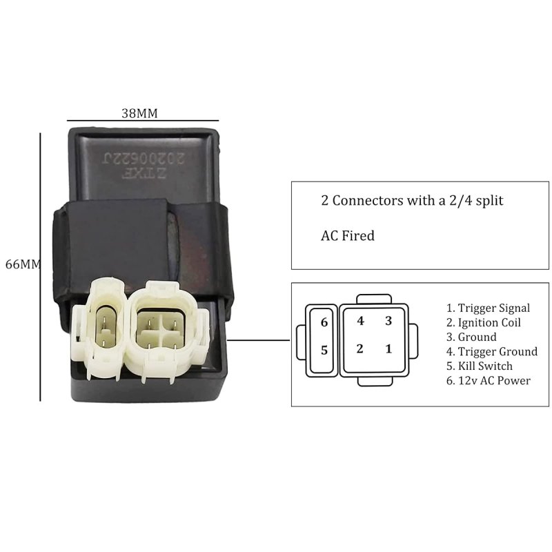 Gy6 6 Pin Ac Ignition Cdi Box For Moped Scooter Atv Go Kart Motorcycle Fits 50cc 125cc 150cc 200cc 250cc Engines Pr-dhq05-1
