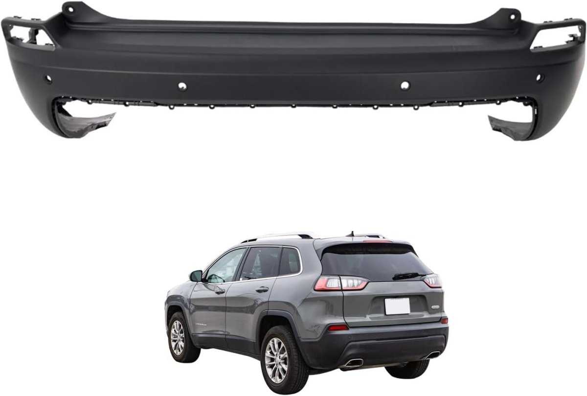 Rear Bumper Cover For Je-ep Cherokee 2019 2020 2021 2022 2023 W Sensor Holes Replacement 68407957aa Ch1100a49
