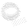 Flexible Pvc Tubing 5mm Id X 6mm Od 13 1 Feet Long Clear Vinyl Water Pipe Lightweight Plastic Hose With Zip Ties For Aquaponics 