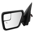 Tow Mirror 2021-2024 Ford For F150 Pickup Truck With Power Adjusted Heated Black Cap Housingtowing Driver S Side
