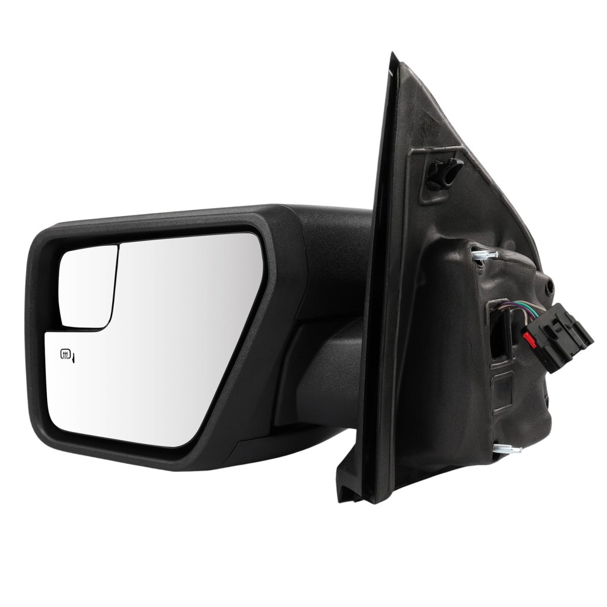Tow Mirror 2021-2024 Ford For F150 Pickup Truck With Power Adjusted Heated Black Cap Housingtowing Driver S Side