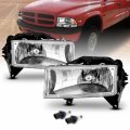 Amerilite Crystal Replacement Headlights Set For Dodge Dakota Durango Passenger And Driver Side