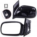 Ocpty Black Driver Side And Passenger View Mirror Smooth With Power Adjustment Non-folding Non-heated Compatible For 2006-2011