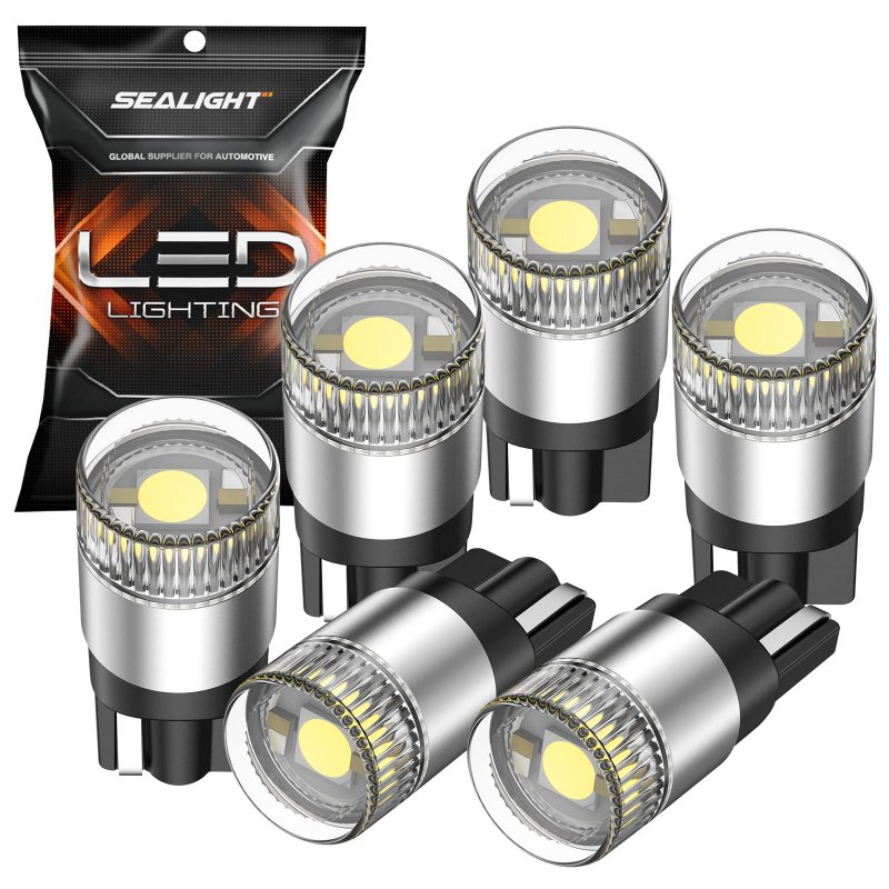 194 Led Light Bulbs 6000k White W5w 168 2825 T10 Car Interior Replacement For License Plate Dome Map And Courtesy Lights Pack