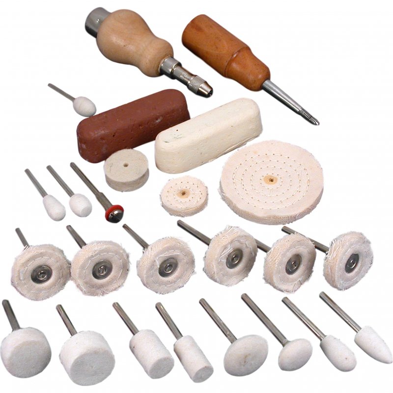 25pc Buffing Wheel Rouge Jewelers Polishing Rotary Tool