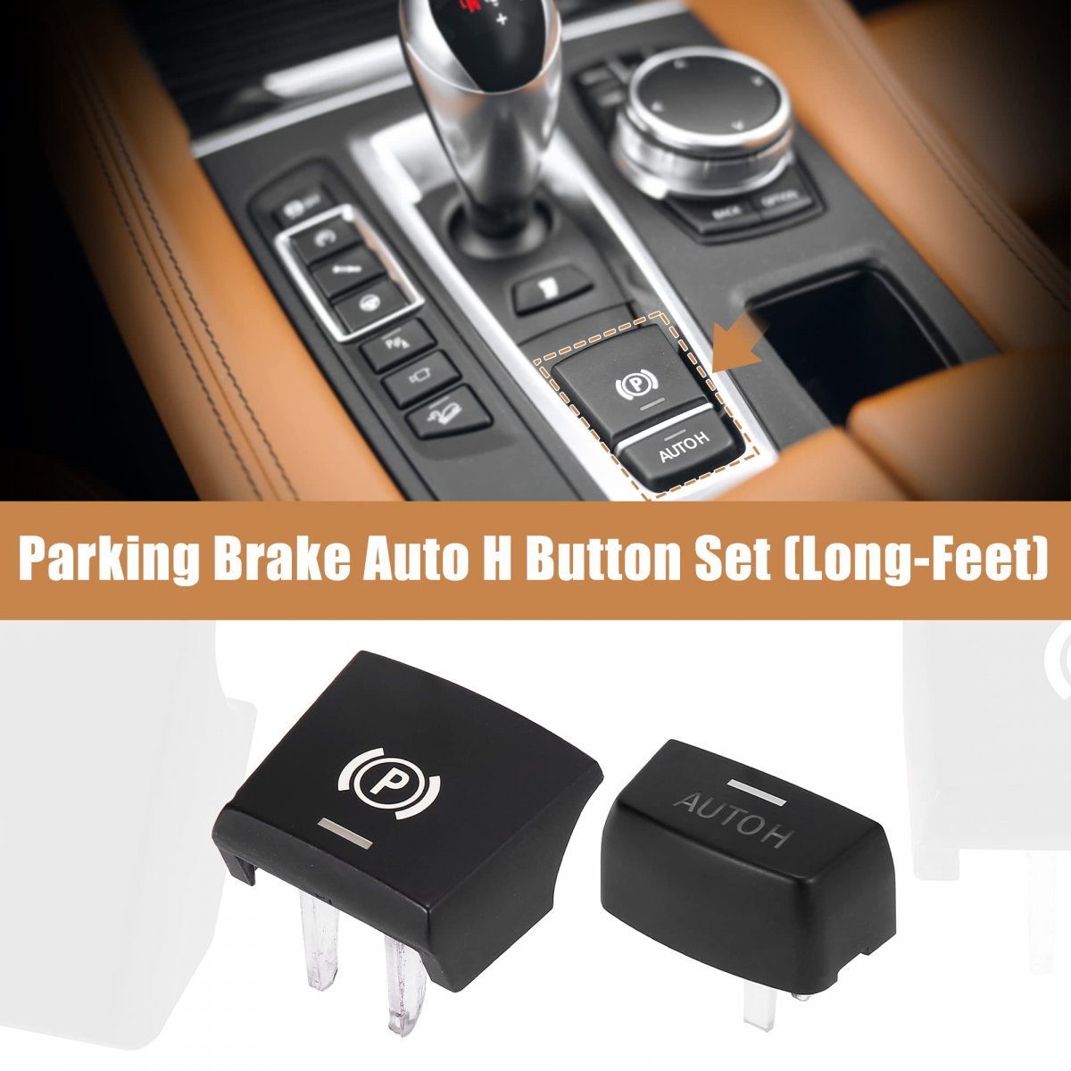 Parking Button Long Style Feet Electronic Switch Brake P And Auto H Cover Replacement Kit For Bmw F01 F02 F07 F10 F12 F15 F16