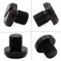 4pcs Motorcycle Mirror Hole Plugs 2 Regular Reverse M8 X 15 M8 2 Black