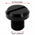 4pcs Motorcycle Mirror Hole Plugs 2 Regular Reverse M8 X 15 M8 2 Black