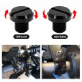 4pcs Motorcycle Mirror Hole Plugs 2 Regular Reverse M8 X 15 M8 2 Black