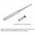 Uxcell Square Nose End Mill 2mm Solid Carbide Long Reach Cnc Router Bits 2 Flutes Milling Cutter With Extended Neck 20mm