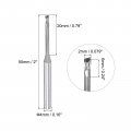 Uxcell Square Nose End Mill 2mm Solid Carbide Long Reach Cnc Router Bits 2 Flutes Milling Cutter With Extended Neck 20mm