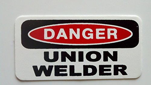 3 Danger Union Welder Hard Hat Helmet Stickers 1 X 2