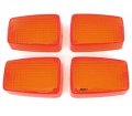 Turn Signal Lens Set 33402-431-782 Amber Fits Honda Gl500 650 1000 1100 1200 Cb650 Cb750 Cb900f Cbx 1979-1984 