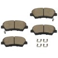 Front Ceramic Disc Brake Pad Set D1543 For Hyundai Elantra 2011 To 2017 Veloster 2012 2016 And Kia Forte 2014 2018 4 Pieces 