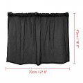 Uxcell 2 Pcs Black Car Foldable Sunshade Side Window Nylon Mesh Curtain Protection