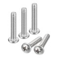 10-24x1 Pan Head Machine Screws 304 Stainless Steel 18-8 Screw Phillips Drive Fully Threaded Bright Finish Pack Of 20 