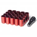 Circuit Performance Tuner Key Acorn Lug Nuts Red 12x1 25 Forged Steel 20pc Tool