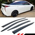 Smoke Tinted Low Profile Window Visor Rain Guard Deflector With Compatible For 2016-2022 Toyota Prius