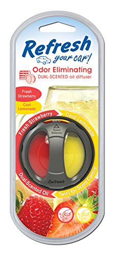 Refresh Your Car 09022 Dual Scent Diffuser Fresh Strawberry Cool Lemonade