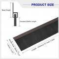 Uxcell 2pcs Door Brush Bottom Sweep H-shape Aluminum Alloy Base With 3 5-inch Pp For Home Industrial 47-inch L Brown