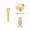 Uxcell Knurled Thumb Screws M4x25mm Flat Brass Bolts 8mm Dia Grip Knobs Fasteners For Pc Electronic Mechanical 8pcs