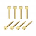 Uxcell Knurled Thumb Screws M4x25mm Flat Brass Bolts 8mm Dia Grip Knobs Fasteners For Pc Electronic Mechanical 8pcs