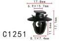 Autobahn88 Trim Panel Push-type Clip For Universal Use Type-8 Pack Of 20