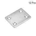 Uxcell Repair Plate 47mm X 38mm Flat Fixing Mending Bracket Connector 12 Pcs