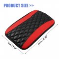 X Autohaux 12 60 X7 48 Universal Car Armrest Cushion Pad Seat Box Cover Protector Pu Leather Red Black